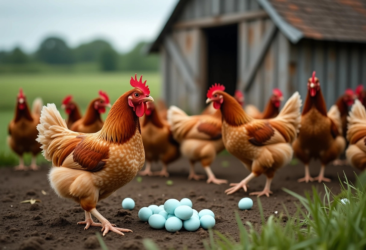 poules œufs